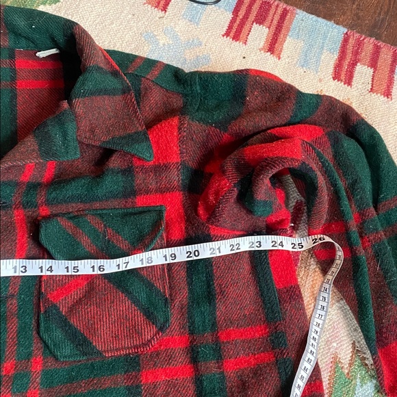 Red and Green Wool Shacket - Picture 8 of 9